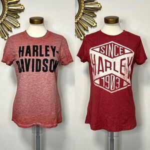 Harley-Davidson Short Sleeve Tee Shirt Bundle Of 2